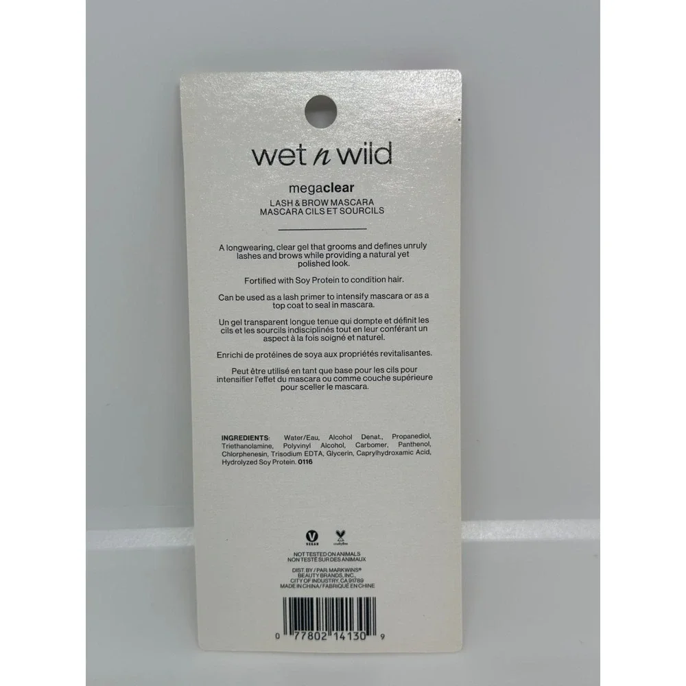 Wet n Wild MegaClear Lash & Brow Mascara Transparent Tame & Define‎ NEW 80 Chars